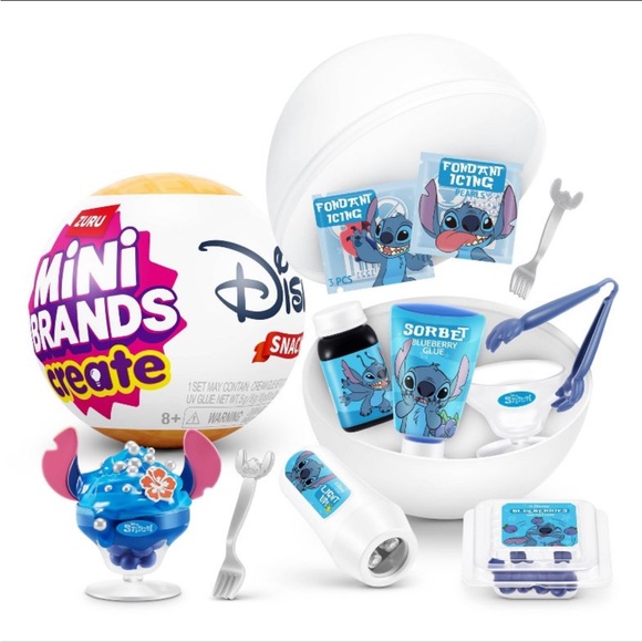 Disney Other - Disney Snacks Mini Brands Create Lilo & Stitch, Stitch Sorbet / Ice Cream figure